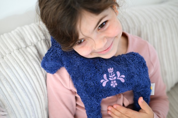 Kinderkissen Dalapferdchen mit Kirschkernfüllung - Bio Plüsch