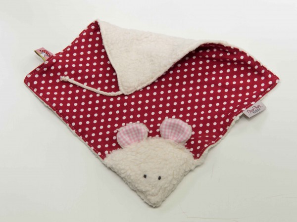Kuscheltuch/ Schnuffeltuch Maus rot