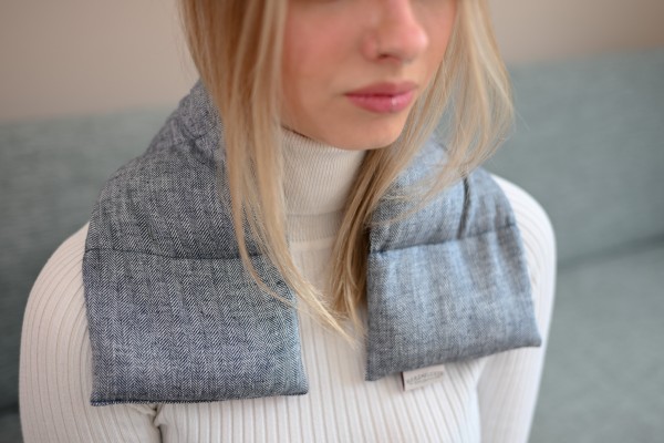 Leinen 7-Kammerkissen mit Kirschkernfüllung