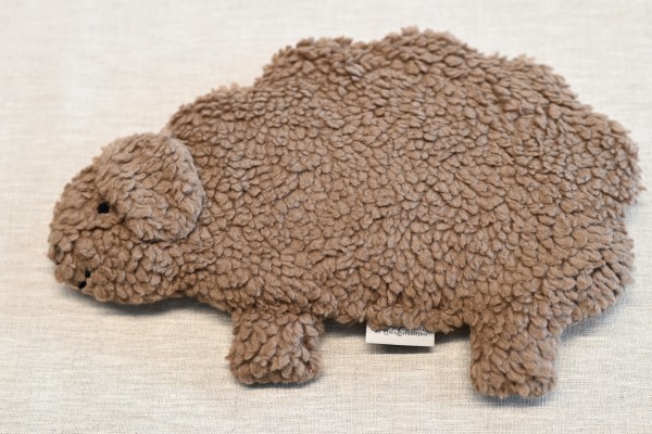 Kinderkissen Jette das Schaf mit Traubenkernfüllung - Bio Plüsch