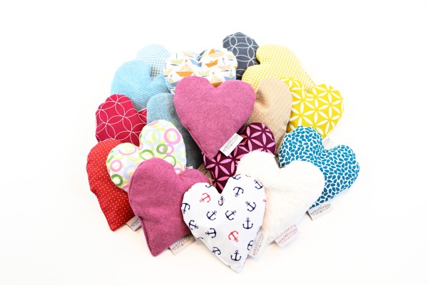 Patchwork Herz bunt mit Kirschkernfüllung