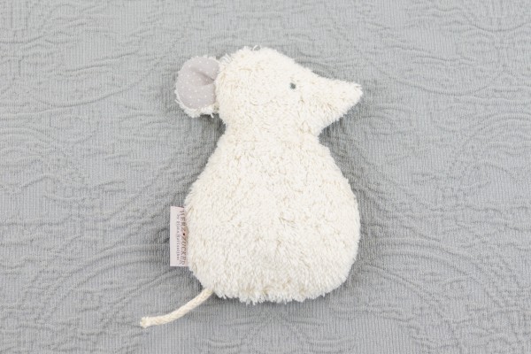 Babykissen Silja die Maus mit Traubenkernfüllung - Bio Plüsch